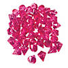 Hot Pink Diamond-Shaped Acrylic Gems - 25 Pc. Image 1