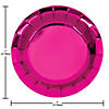 Hot Pink Foil Dessert Plates, 24 ct Image 1