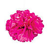 Hot Pink Tissue Paper Pom-Pom Decorations - 6 Pc. Image 1