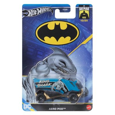 Hot Wheels Batman Themed Ast Aero Pod Blue Image 2