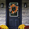Houndstooth Bows and Candy Corn Halloween Wreath - 24" - Unlit Image 1