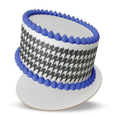 Houndstooth Edible Cake Border Strips Image 1
