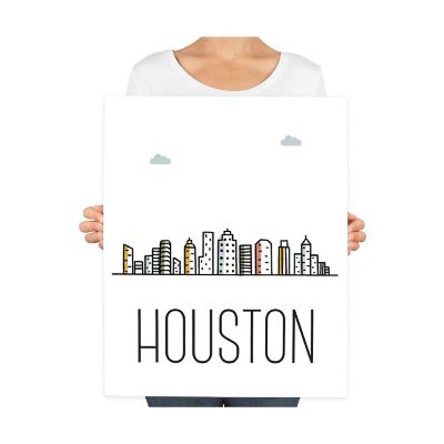 Houston Skyline Color 16x20in 1-Pack Image 2