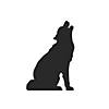 Howling Wolf Silhouette Life-Size Cardboard Stand-Up Image 1