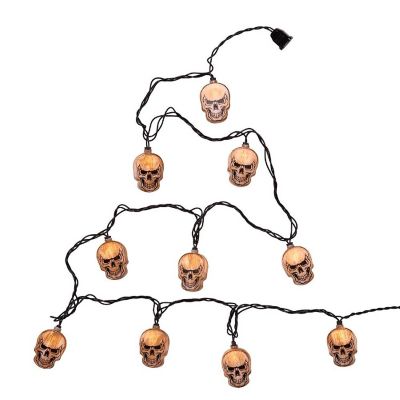 Human Skull Heads Halloween Light String with 10 Lights HW1829 Image 1