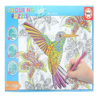 Hummingbird 300 Piece Coloring Jigsaw Puzzle Image 1