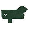 Hunter Green Embroidered Paw Medium Pet Robe Image 1