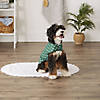 Hunter Green Printed Trellis Paw Small Pet Robe Image 2