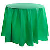 Hunter Green Round Disposable Plastic Tablecloths (84") - (48 Tablecloths) Image 1