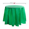Hunter Green Round Disposable Plastic Tablecloths (84") - (48 Tablecloths) Image 1
