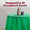 Hunter Green Round Disposable Plastic Tablecloths (84") - (48 Tablecloths) Image 4