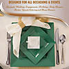 Hunter Green Square Plastic Plates Dinnerware Value Set (20 Settings) Image 4