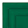 Hunter Green Square Plastic Plates Dinnerware Value Set (40 Dinner Plates + 40 Salad Plates) Image 1