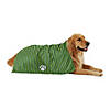 Hunter Green Stripe Embroidered Paw Pet Towel Image 1