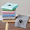 Hunter Green Stripe Embroidered Paw Pet Towel Image 4