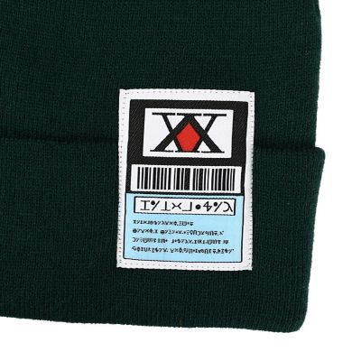 Hunter X Hunter Ribbed Knitted Green Beanie Hat Image 1