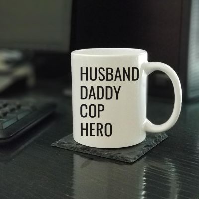 Husband Daddy Cop Hero Ceramic Mug Image 1