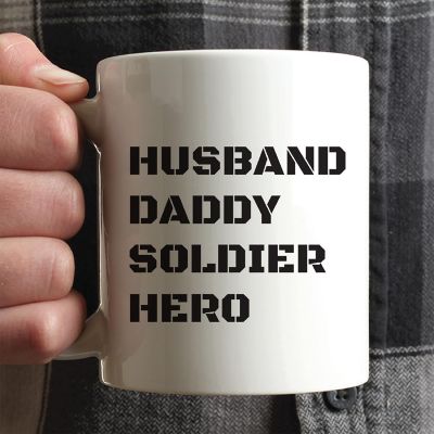 Husband Daddy Soldier Hero Ceramic Mug Image 1