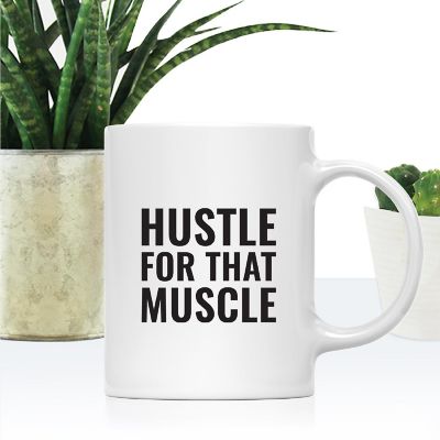 Hustle for Muscle Ceramic Mug Image 1