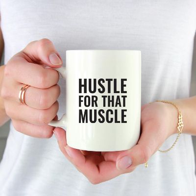 Hustle for Muscle Ceramic Mug Image 1