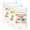Hygloss Library Cards & Self-Adhesive Pockets Combo, White, 30 Each/60 Pieces Per Pack, 3 Packs Image 1