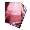 Hygloss Metallic Foil Paper Sheets, 8.5" x 10", Assorted Colors, 20 Per Pack, 6 Packs Image 1
