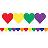 Hygloss Multi-Color Hearts Border, 36 Feet Per Pack, 6 Packs Image 1