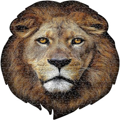 I AM Lion 550 Piece Animal Head-Shaped Jigsaw Puzzle Image 2