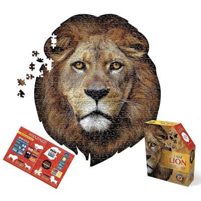 I AM Lion 550 Piece Animal Head-Shaped Jigsaw Puzzle Image 3