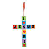 I Love Jesus, Jesus Loves Me Cross Foam Craft Kit - Makes 12 Image 1