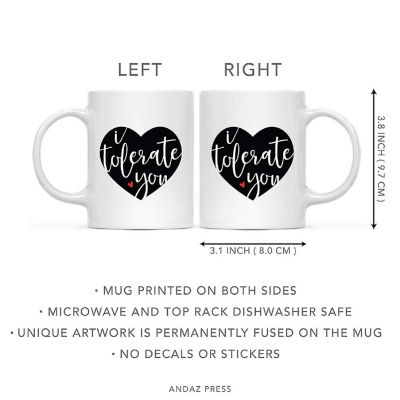 I Tolerate You Heart Mug, 1 Pack Image 3