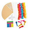Ice Cream Cone 5" Latex Balloon Sticks Kit - Makes 6 Image 1