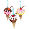 Ice Cream Mini Fan Ornament Craft Kit- Makes 12 Image 1