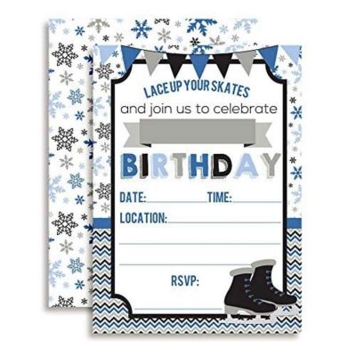 Ice Skating Birthday Invitations 40pc. by AmandaCreation Image 1