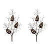 Iced Pinecone Twig Branch (Set Of 2) 31"H Plastic Image 2