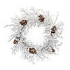 Iced Twig Pinecone Wreath 24"D Plastic Image 1