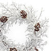 Iced Twig Pinecone Wreath 24"D Plastic Image 1