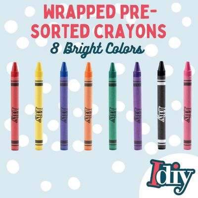 IDIY Wrapped Bulk Wax Crayons - Pre-Sorted 480 ct (60 each of 8 colors). ASTM Safety Tested for kids, teachers, classrooms, back-to-school supplies/ restaurants Image 1