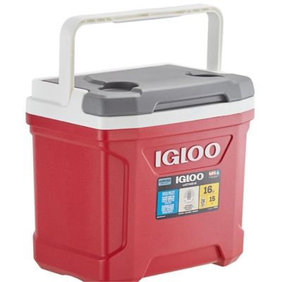 Igloo 32627 Industrial Red Latitude Cooler w Top Swing Handle- Red- 16-quart Image 1