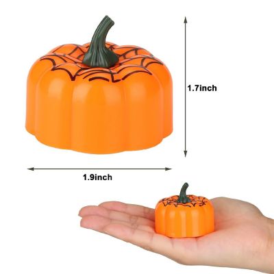 IMAGE 12Pcs LED Pumpkin Tealight Candles Battery Operated for Halloween & Christmas Image 3