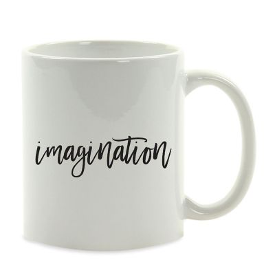 Imagination Black Calligraphy Mug Image 1