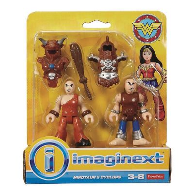 Imaginext Wonder Woman Minotaur & Cyclops Action Figures Fisher-Price Image 1