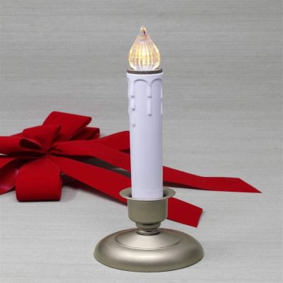 IMC Cape Cod B O LED Window Candle w Timer and Wax Drips - Pewter- 9.5 Qty 1 Image 1