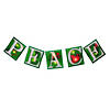 Impact 10-Count Green and Red Shimmering "PEACE" Lighted Mini Christmas Garland  4.5ft White Wire Image 1