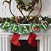 Impact 10-Count Green and Red Shimmering "PEACE" Lighted Mini Christmas Garland  4.5ft White Wire Image 2