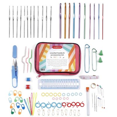 Incraftables Crochet Hook Set w. Case 100pcs Best for Beginners & Professionals. Ergonomic Crochet Tools & Accessories for Kids & Adults Image 1
