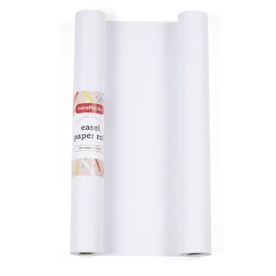 Incraftables Easel Paper Roll (18 Inches x 75 Feet). White Craft Paper Roll for Kids & Adults. Art Paper Roll for DIY Paints, Wall Art, Bulletin Board & Poster Image 1