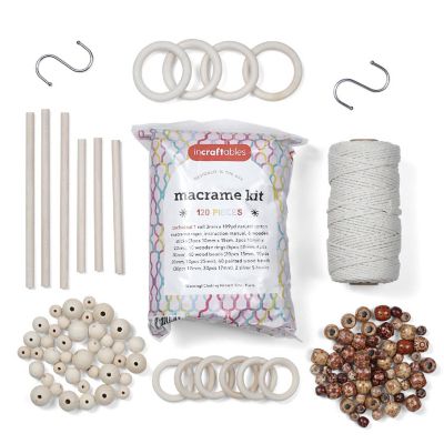 Incraftables Macrame Kits for Adults Beginners & Kids. Macrame Supplies for Plant Hanger & Wall Hanging Image 1