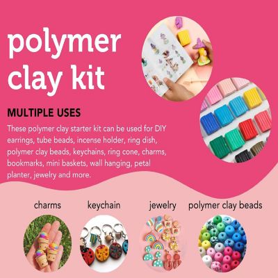Incraftables Polymer Clay Kit (24 Colors Soft Blocks). Modeling Oven Bake Clay kit for Adults, Kids & Artists with Sculpting Tools Image 3