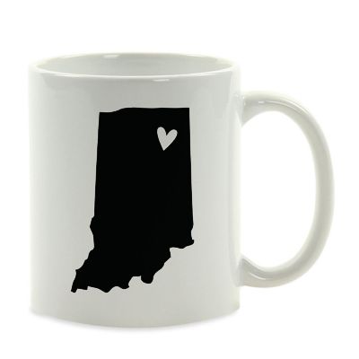 Indiana State Heart Ceramic Mug Image 2
